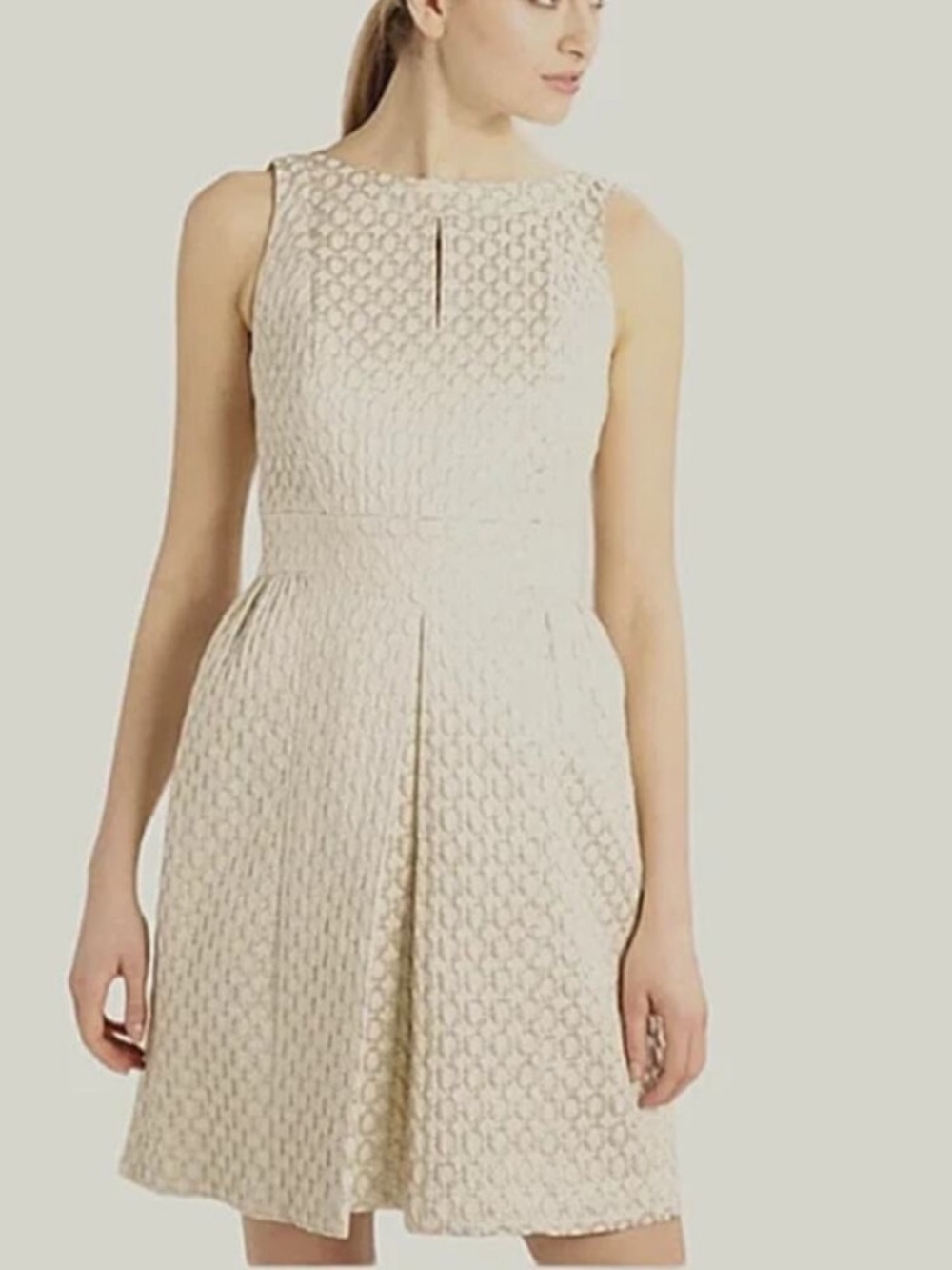 Lauren Ralph Lauren Gold Metallic Brocade Cocktail Dress